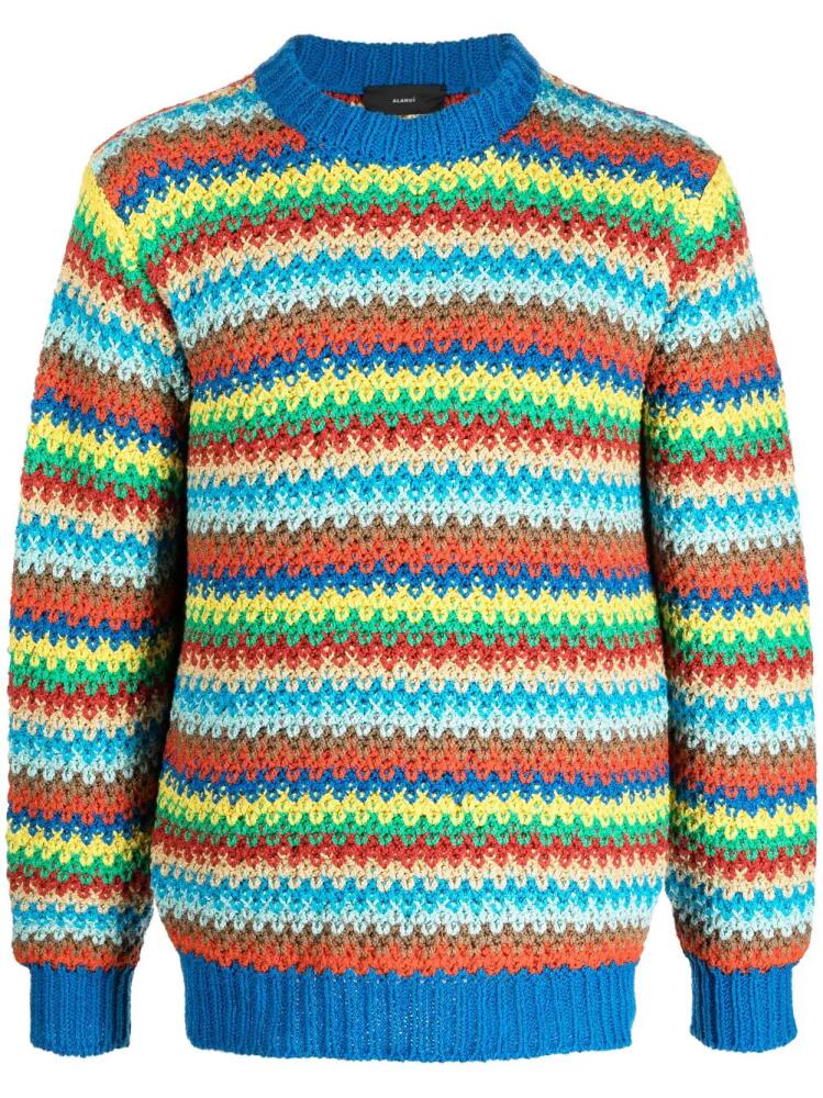 Alanui Over The Rainbow colour-block jumper - Blue Cover