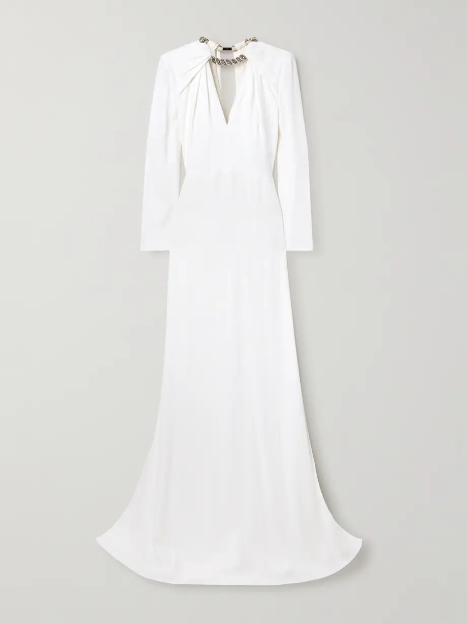 Alexander McQueen - Embellished Crepe Gown - White Cover