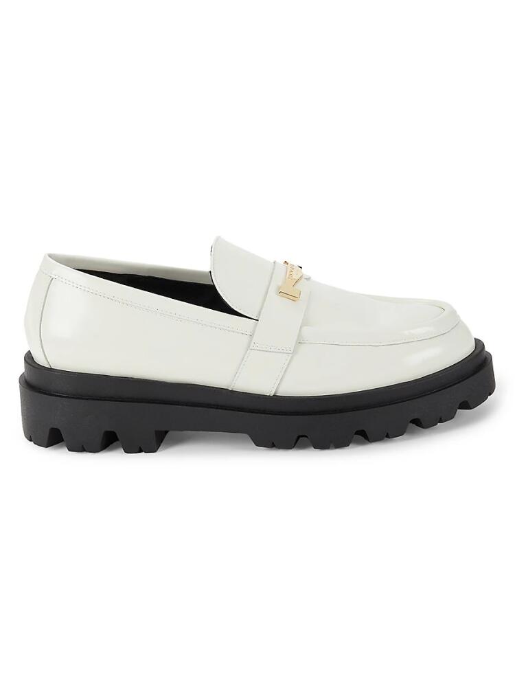 Bruno Magli Women's Lapo Leather Driving Loafers - Off White Cover