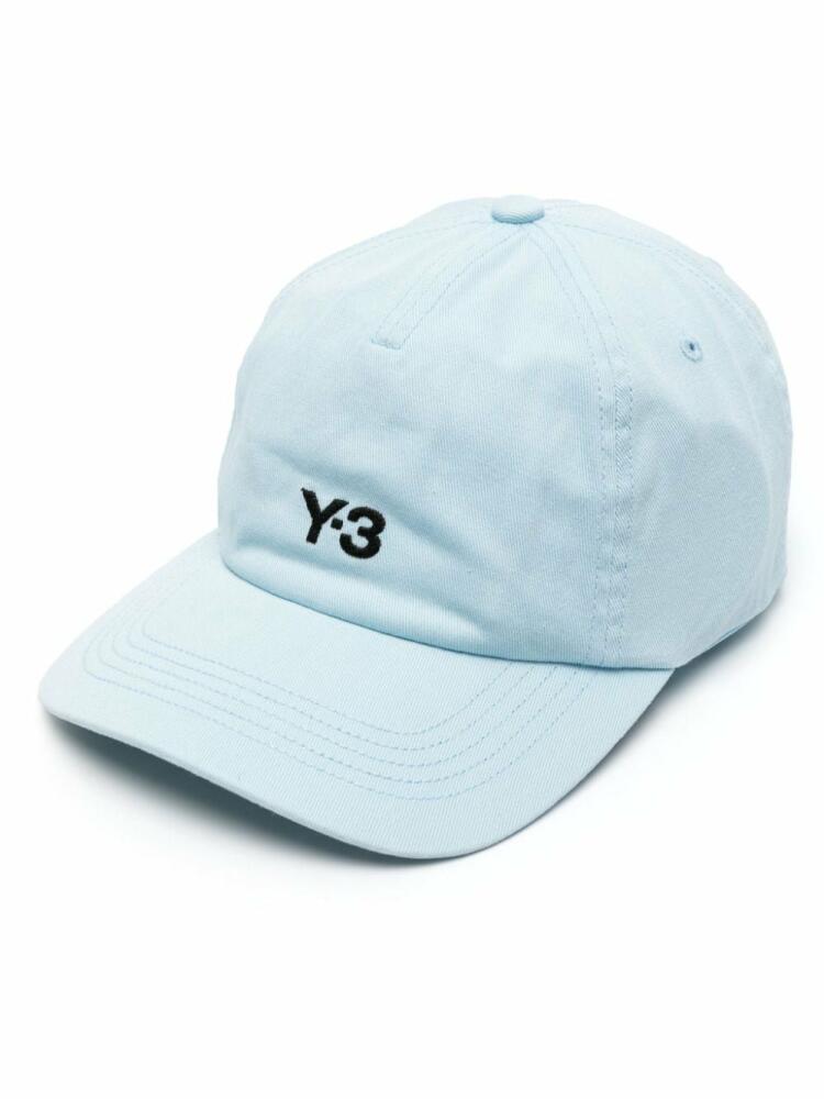 Y-3 embroidered-logo cotton baseball cap - Blue Cover