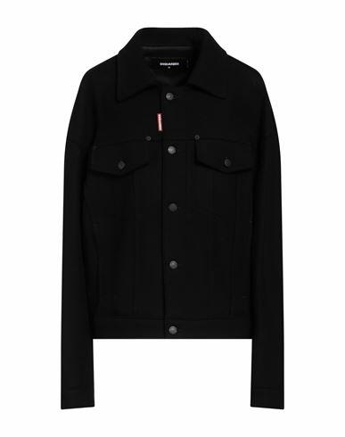 Dsquared2 Woman Jacket Black Virgin Wool, Polyamide Cover