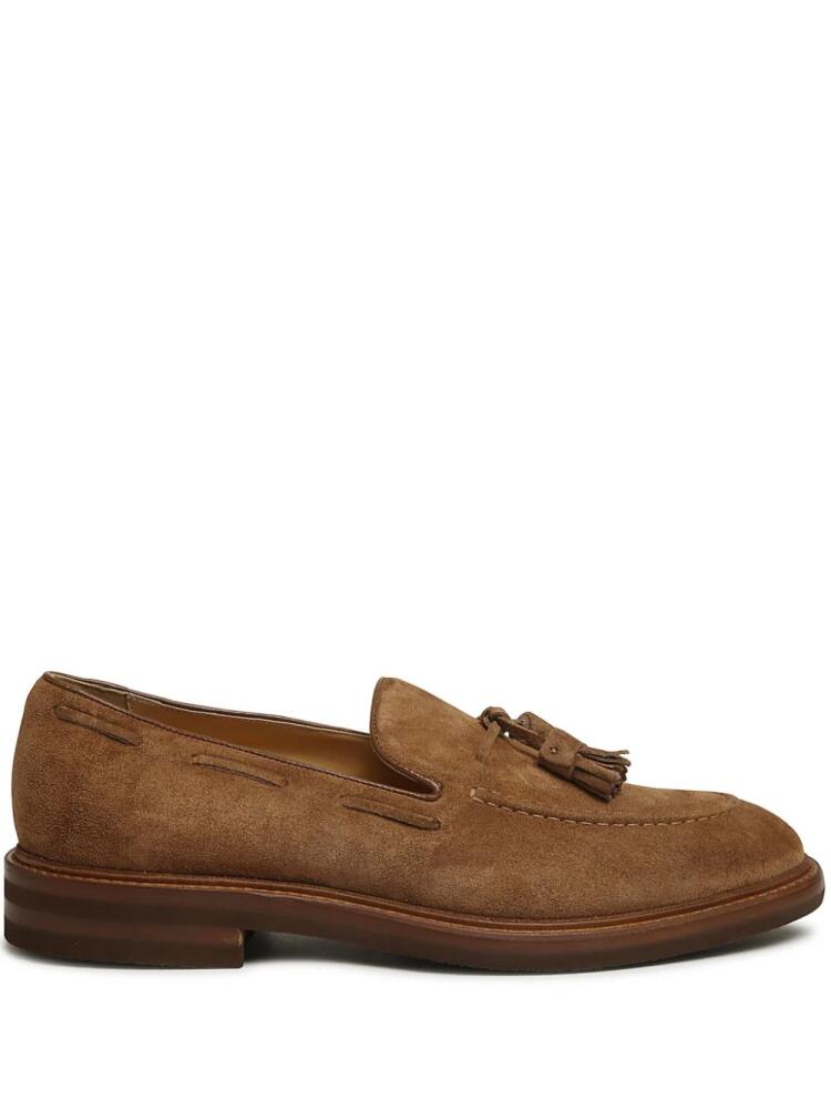 Brunello Cucinelli tassel-detail suede loafers - Brown Cover