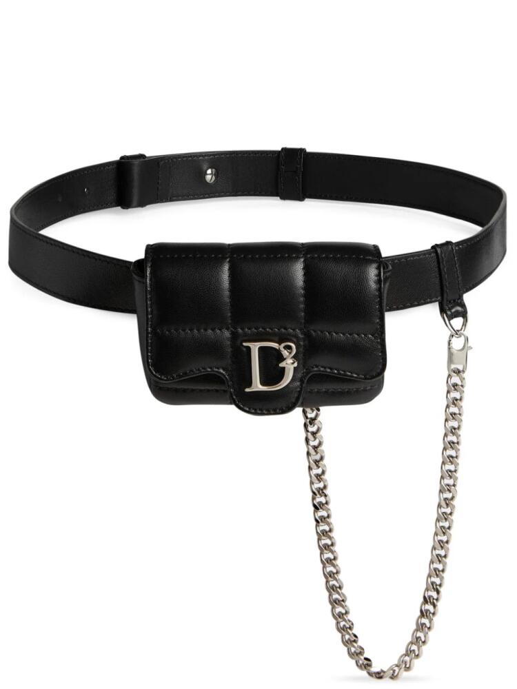 DSQUARED2 D2 Statement leather belt bag - Black Cover