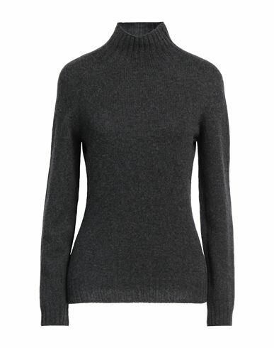 Aragona Woman Turtleneck Steel grey Wool, Cashmere Cover