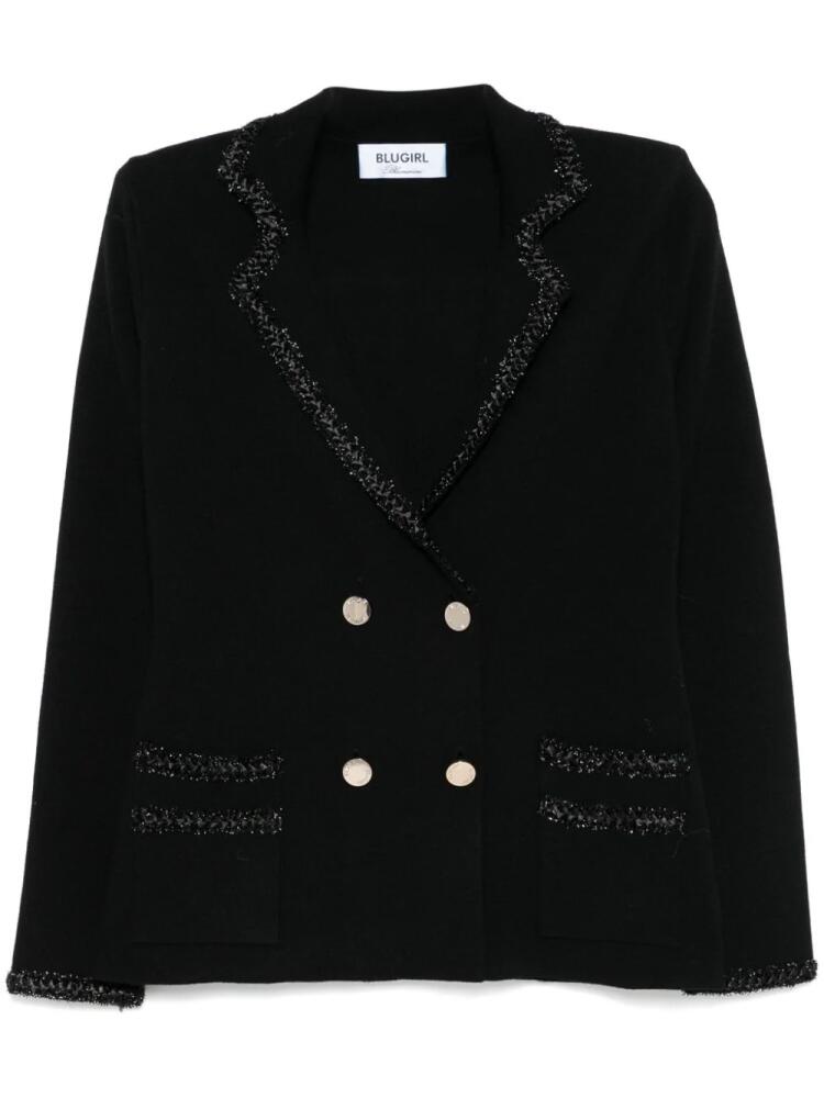 Blugirl contrasting-trim blazer - Black Cover