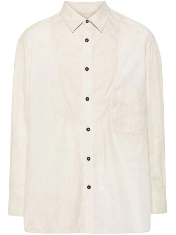 Ziggy Chen patch-pocket shirt - Neutrals Cover