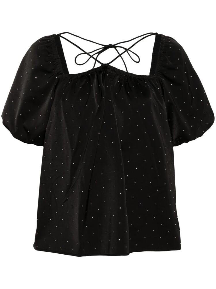 MUNTHE crystal-embellished tie blouse - Black Cover