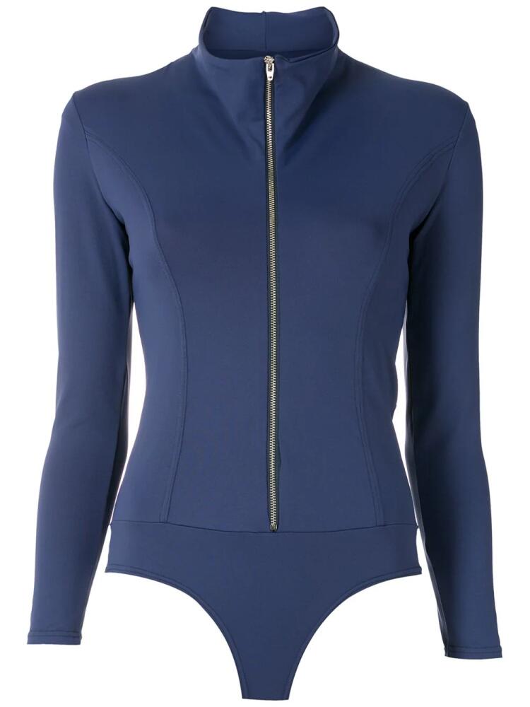 Amir Slama zipped long sleeves bodysuit - Blue Cover