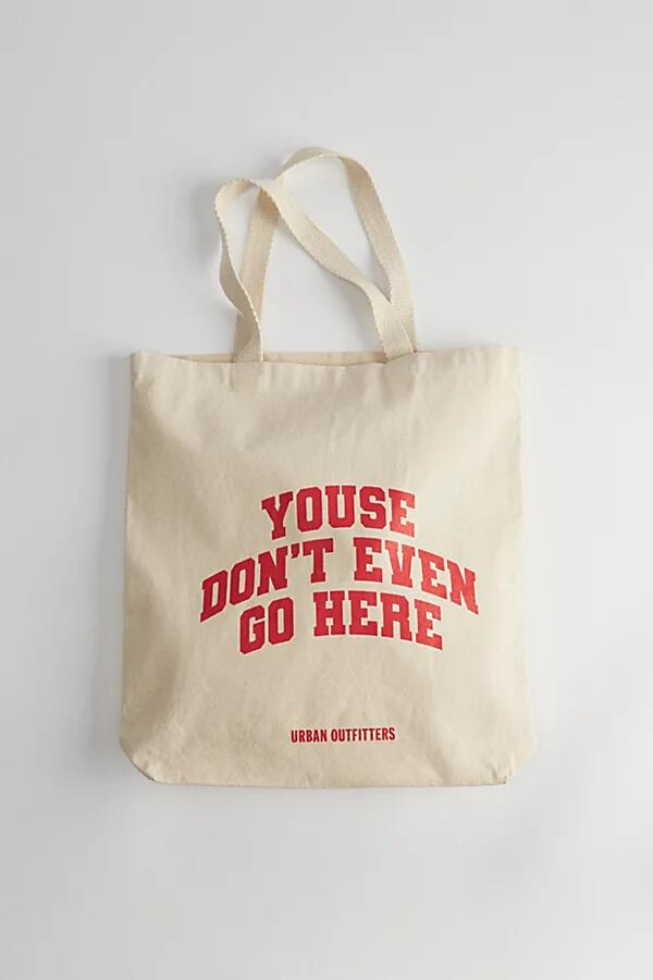 Urban Outfitters Youse Don't Even Go Here Tote Bag in Red Cover