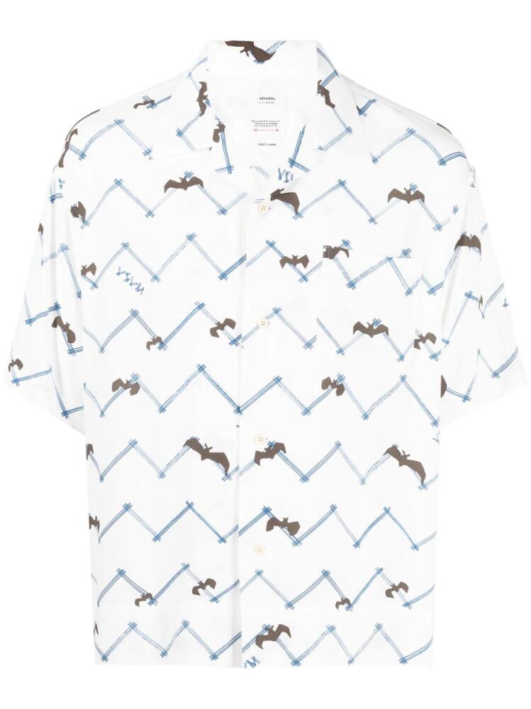 visvim graphic-print short-sleeve shirt - White Cover