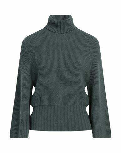 Emporio Armani Woman Turtleneck Dark green Wool, Acrylic, Polyamide, Elastane Cover