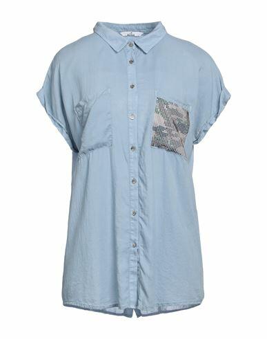 Mason's Woman Shirt Pastel blue Lyocell Cover