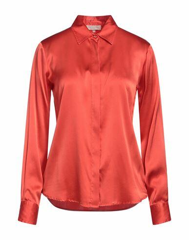 Antonelli Woman Shirt Orange Silk, Lycra Cover