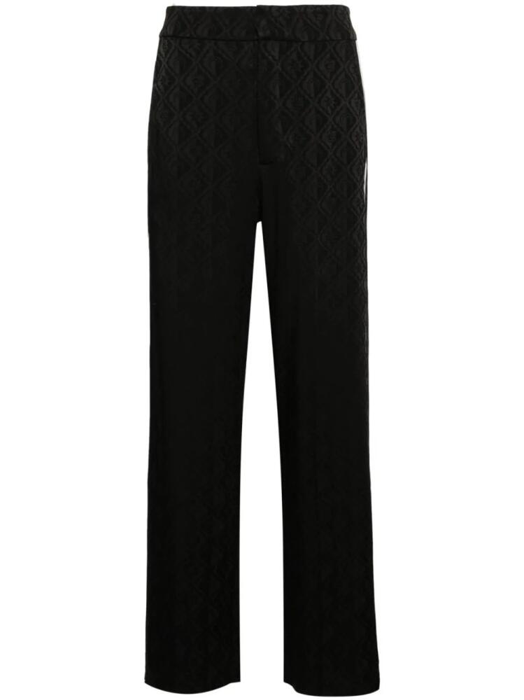 Marine Serre Moon Diamant-jacquard trousers - Black Cover