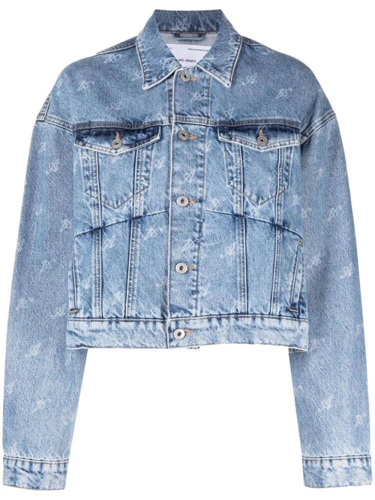 Axel Arigato Signature Rome cropped denim jacket - Blue Cover