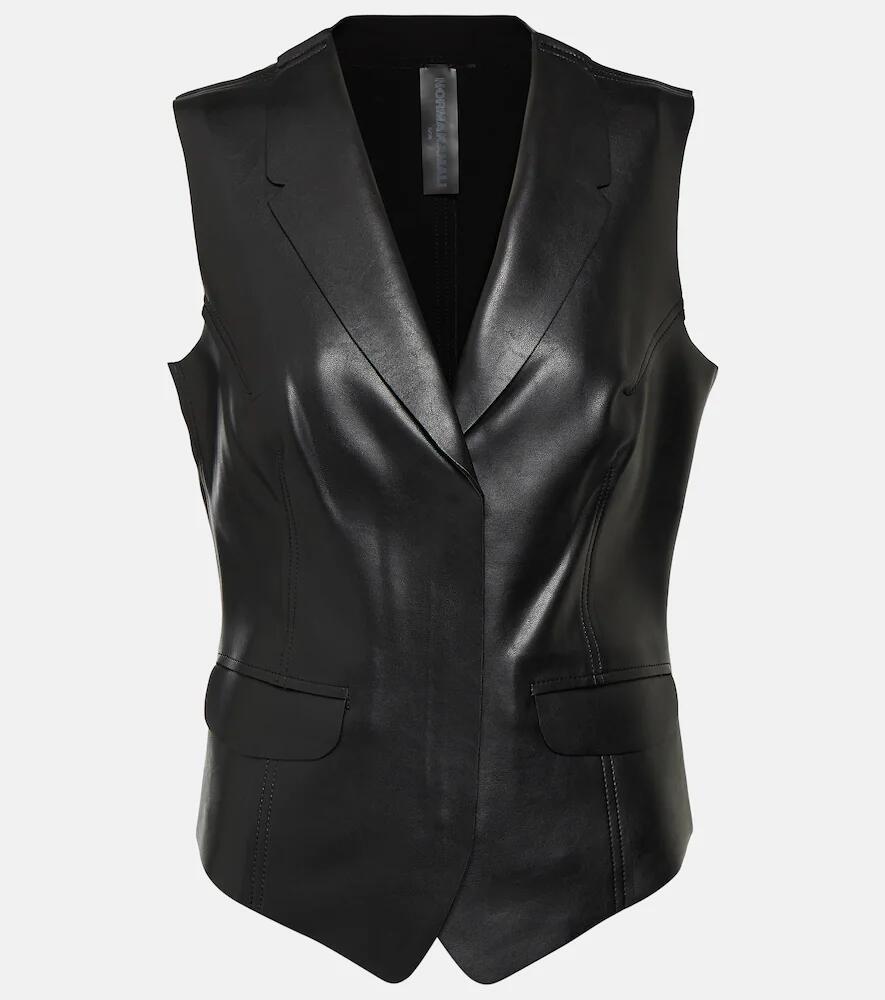 Norma Kamali Faux leather vest Cover