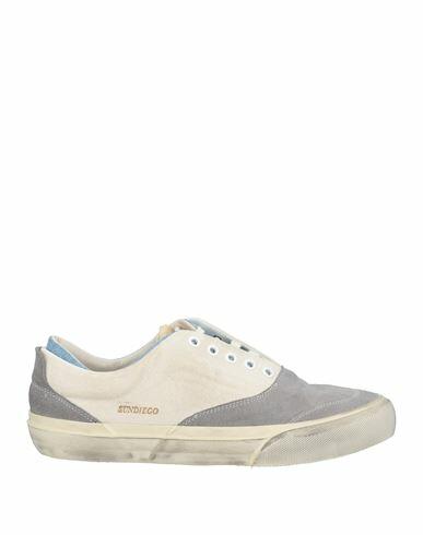 Hidnander Man Sneakers Grey Leather, Textile fibers Cover