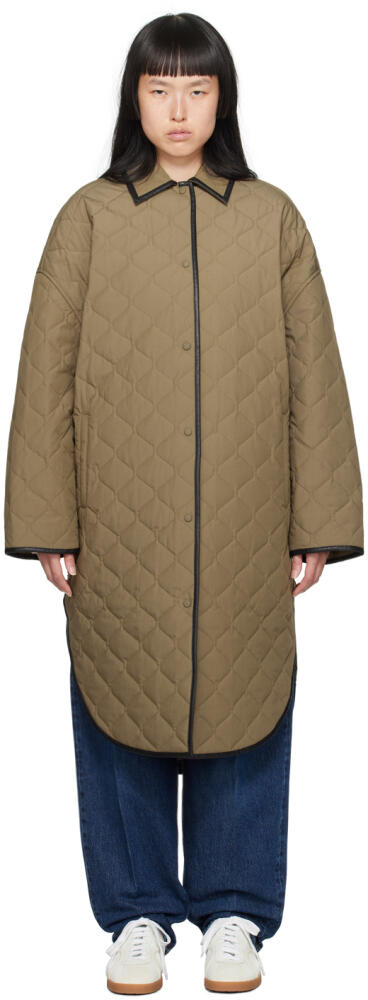 TOTEME Khaki Quilted Coat Cover