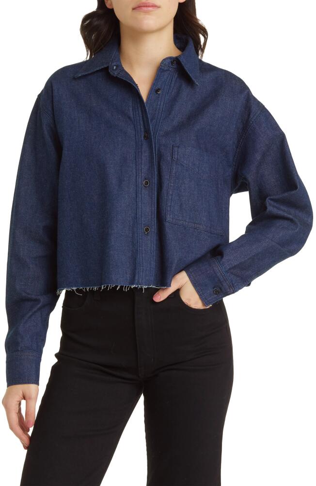 ASKK NY Crop Denim Shirt in Rinse Cover