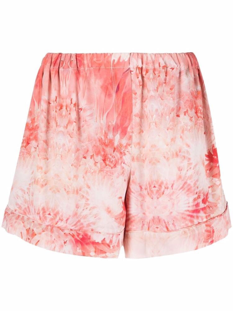 Alexander McQueen tie-dye pattern shorts - Red Cover