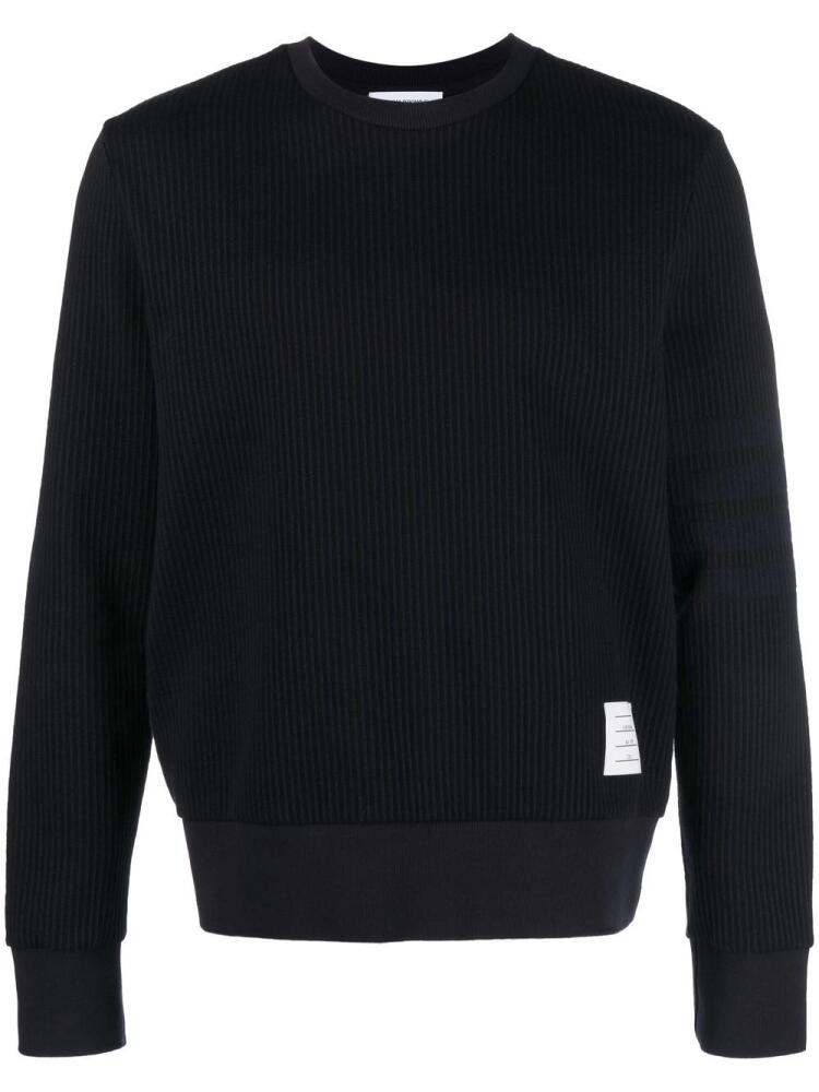 Thom Browne 4-Bar seersucker sweatshirt - Blue Cover