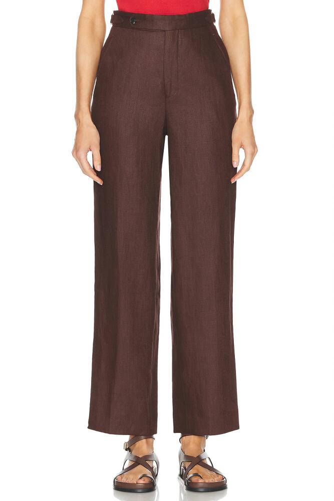 BODE Linen Suiting Trouser in Chocolate Cover