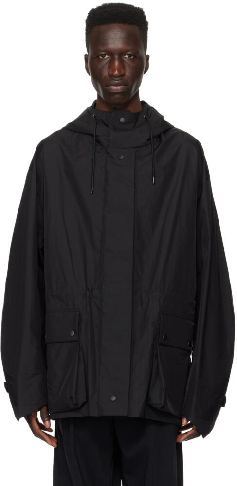 Solid Homme Black Drawstring Jacket Cover