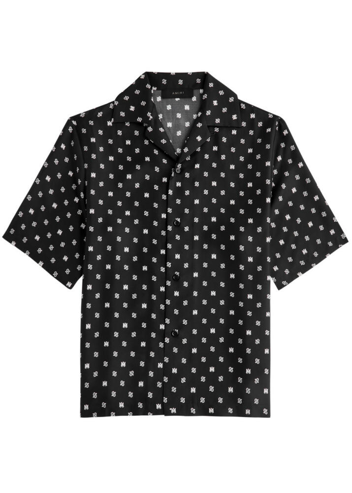 Amiri Paisley-print Silk-satin Shirt - Black Cover