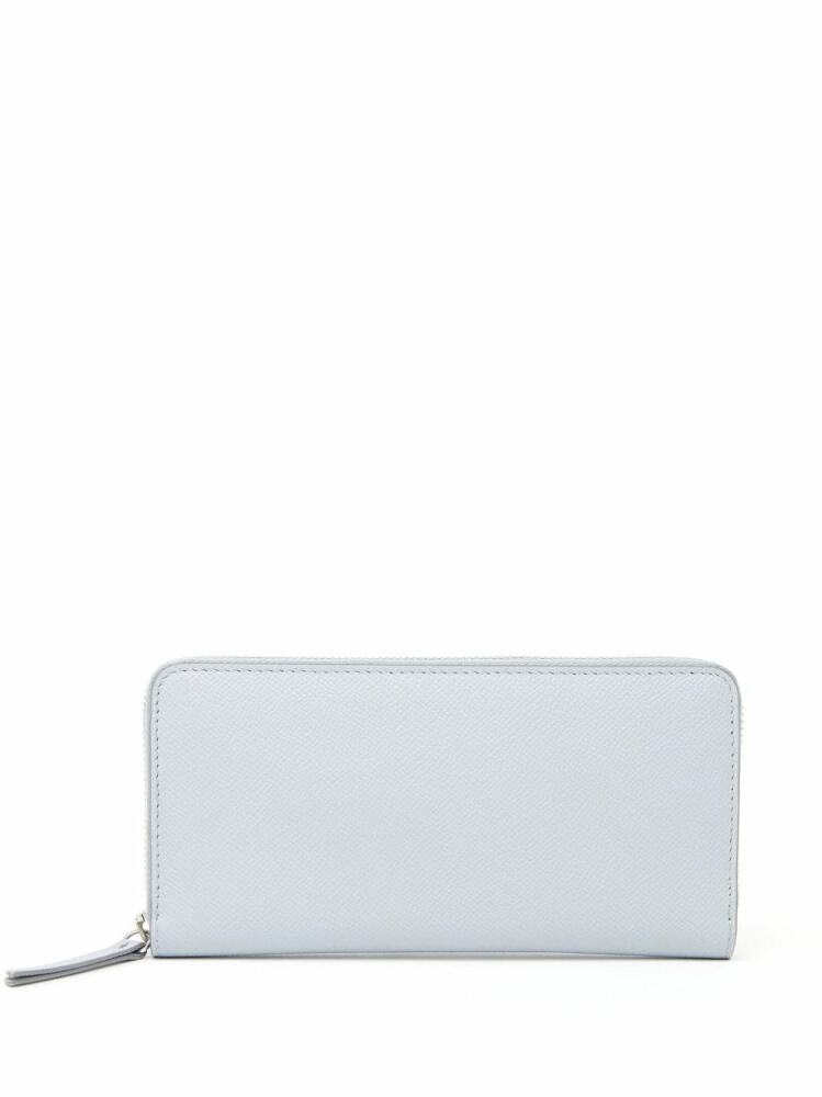 Maison Margiela four-stitch zip-around wallet - Blue Cover