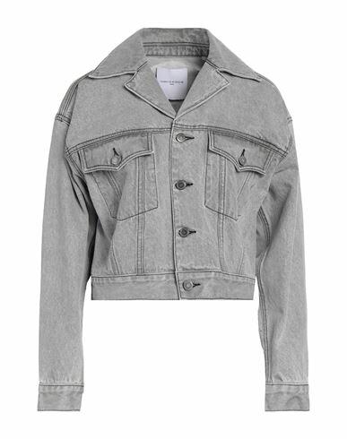 Isabelle Blanche Paris Woman Denim outerwear Grey Cotton Cover