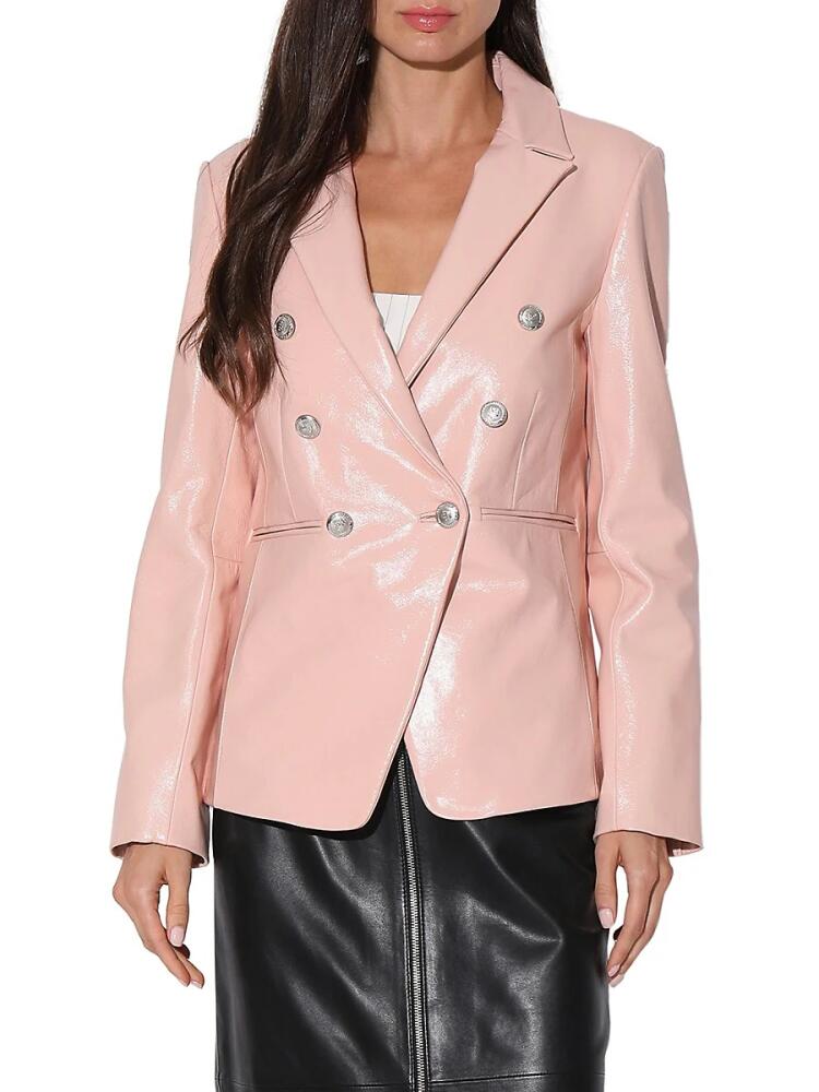 Walter Baker Women's Marley Patent Leather Blazer - Sorbet Pink Cover