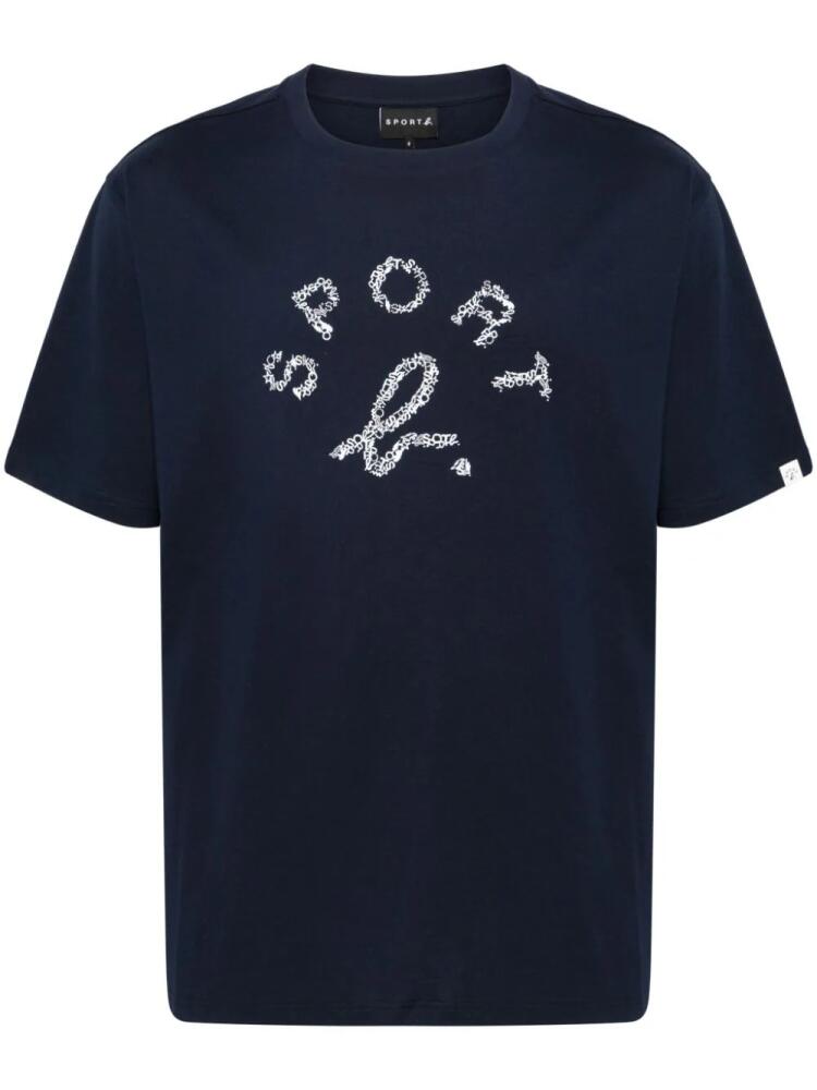 SPORT b. by agnès b. logo-print cotton T-shirt - Blue Cover