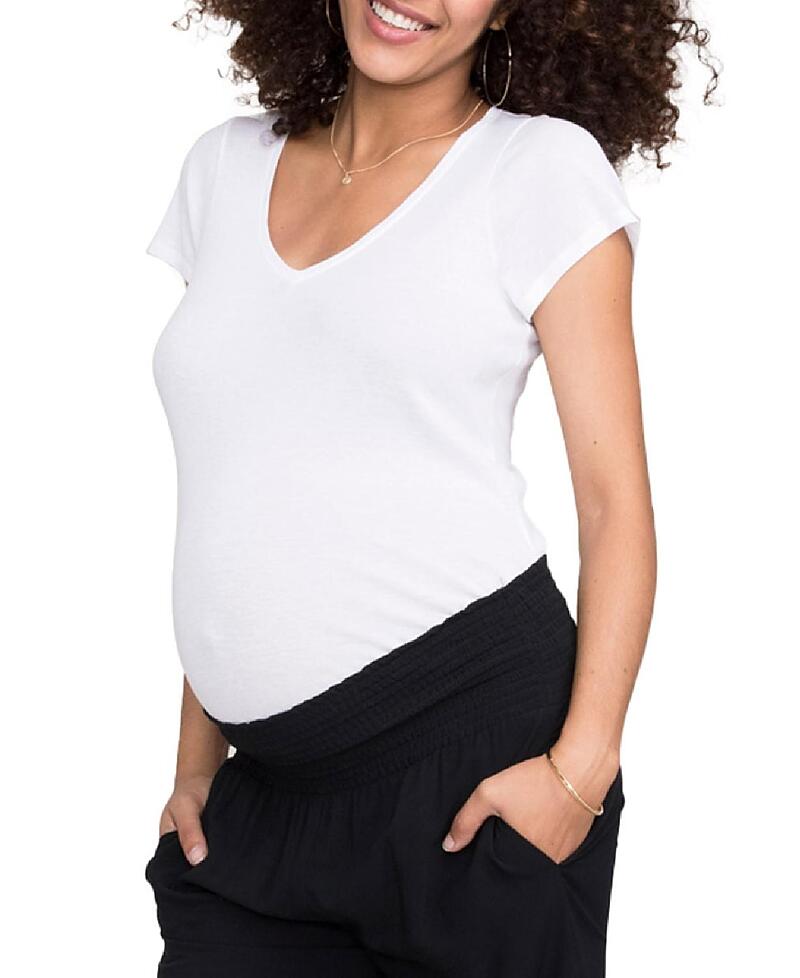 Hatch Collection Maternity Fitted Vee T-Shirt Cover