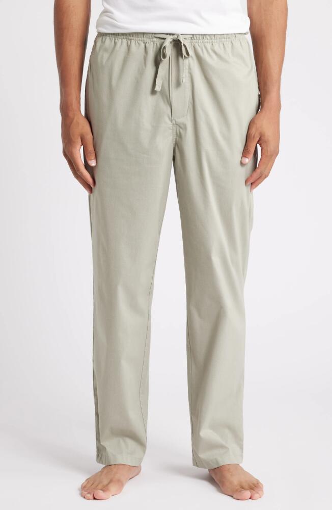 Nordstrom Woven Pajama Pants in Green Clay -White Cover