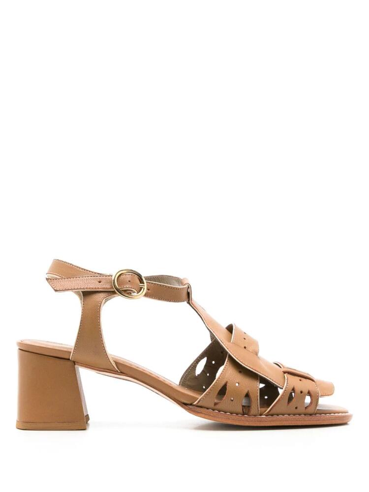 Sarah Chofakian Bastien 50mm leather sandal - Brown Cover