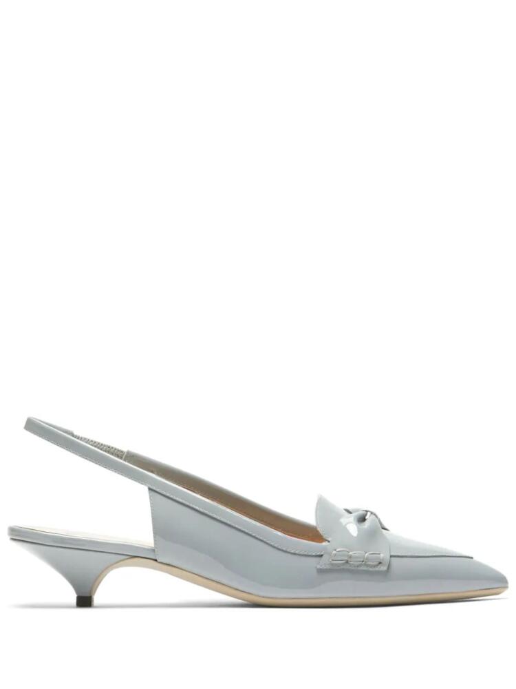 Nº21 30mm bow-embellished slingback pumps - Grey Cover