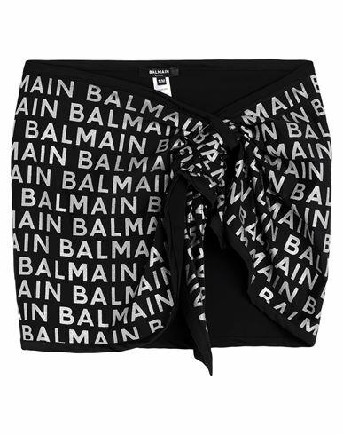 Balmain Woman Sarong Black Polyamide, Elastane Cover