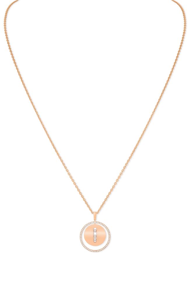 Messika Lucky Move Pavé Diamond Pendant Necklace in Rose Gold Cover