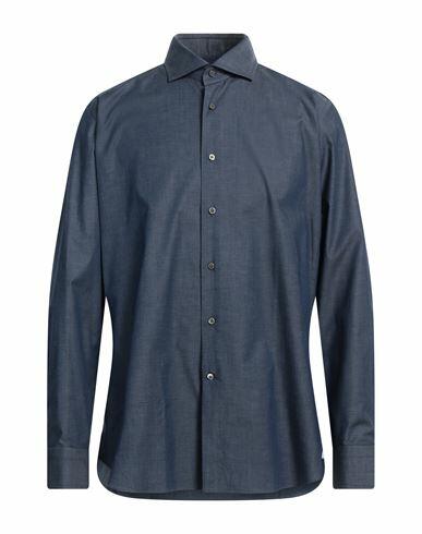 Bagutta Man Shirt Blue Size 15 ½ Cotton, Elastane Cover