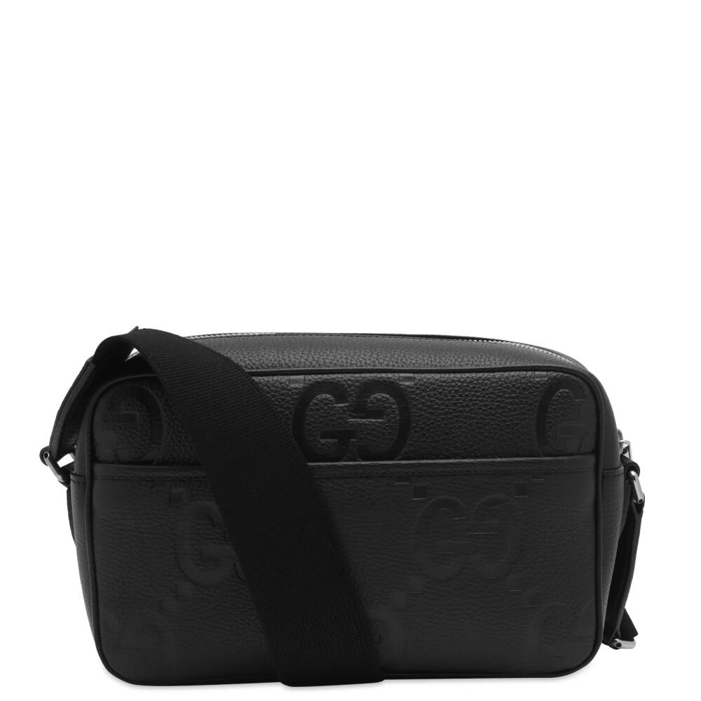 Gucci Men's Jumbo GG Camera Bag in Black Cover