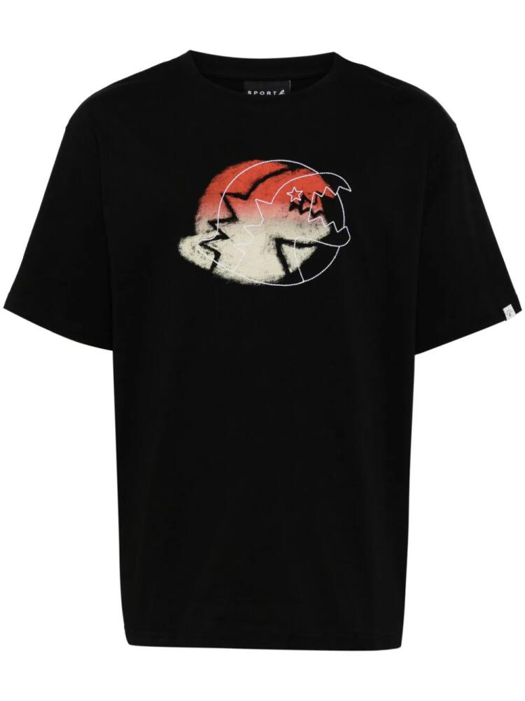 SPORT b. by agnès b. graphic-print cotton T-shirt - Black Cover