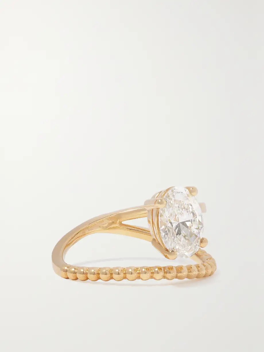 Kimaï - Billie Pavé 18-karat Recycled Gold Laboratory-grown Diamond Ring - 6 Cover