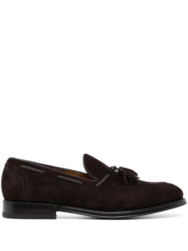 Barrett tassel-detail suede loafers - Brown Cover