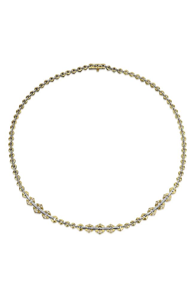 DRIES CRIEL Flow Graduated Diamond Chain Necklace in Gold Cover