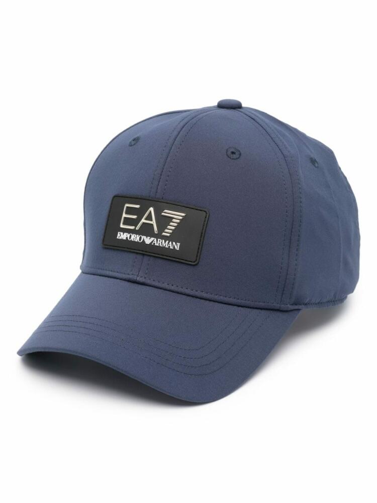 Ea7 Emporio Armani logo-appliqué baseball cap - Blue Cover