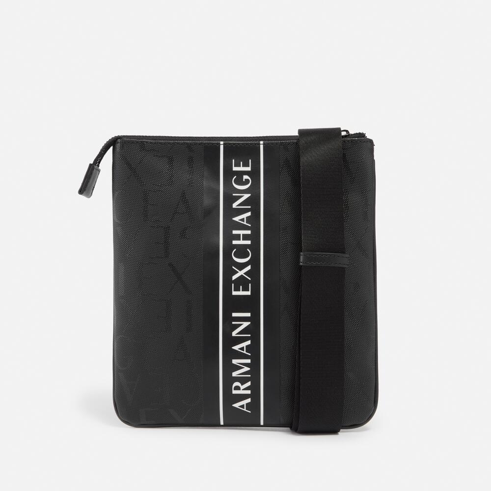 Armani Exchange Tape Logo Canvas Crossbody Bag Cover