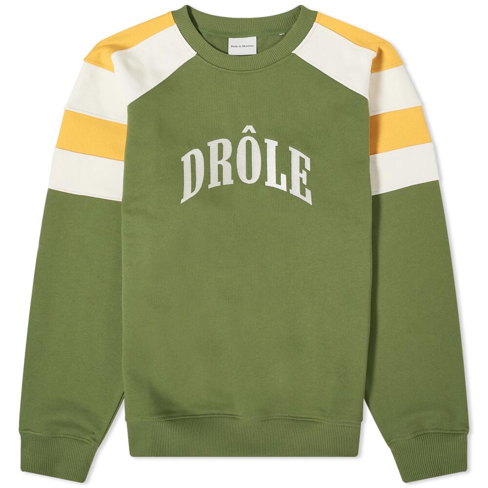 Drôle de Monsieur Men's Sport Crew Neck Sweat in Khaki Cover