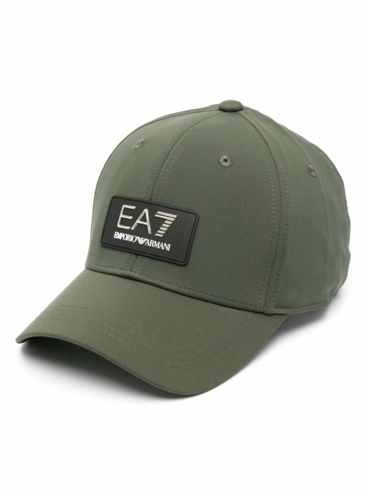 Ea7 Emporio Armani logo-appliqué baseball cap - Green Cover