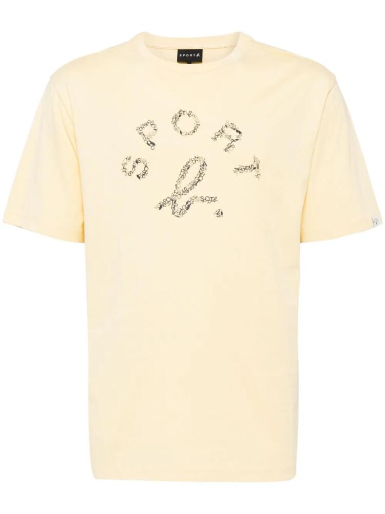 SPORT b. by agnès b. logo-print cotton T-shirt - Yellow Cover