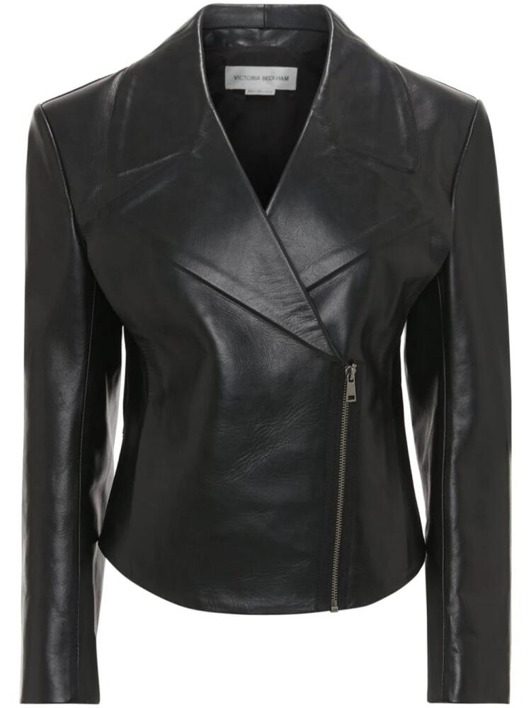 Victoria Beckham tailored leather biker jacket - Black Cover